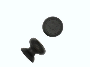 Buck Snort Lodge, Western, Raised Star Round Knob, Oil Rubbed Bronze