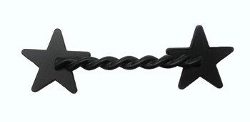 Buck Snort Lodge, Western, 3 1/4" Rope and Star Pull, Matte Black