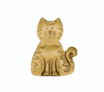 Buck Snort Lodge, Whimsical, Cat Knob, Lux Gold