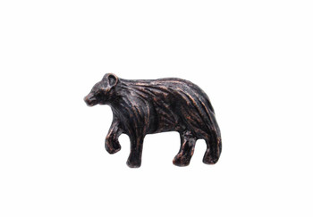 Buck Snort Lodge, Wildlife, Bear Facing Left Knob, Oil Rubbed Bronze