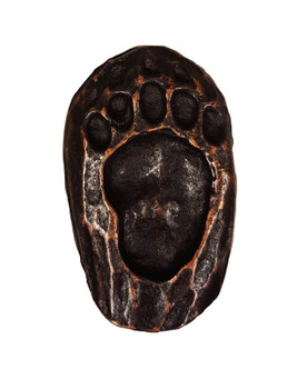 Buck Snort Lodge, Wildlife, Single Bear Track Facing Left Knob, Oil Rubbed Bronze