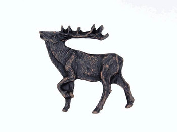 Buck Snort Lodge, Wildlife, Walking Elk Facing Left Knob, Oil Rubbed Bronze