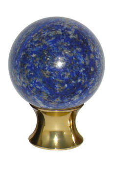 Gemstone Hardware, Lapis Gemstone, 1 1/4" Cabinet Knob, Polished Brass