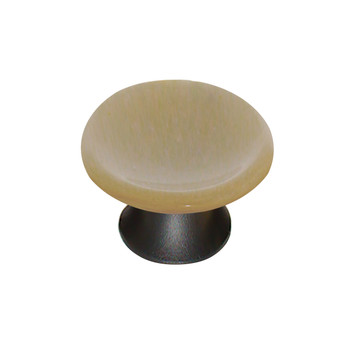 Gemstone Hardware, Worry Stone, Yellow Aventurine Knob, Matte Black