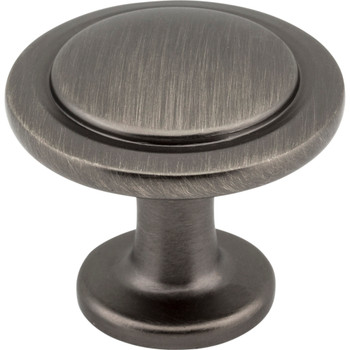 Elements, Gatsby, 1 1/4" Round Knob, Brushed Pewter