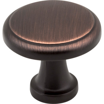 Elements, Gatsby/Kenner, 1 1/8" Round Knob, Brushed Oil Rubbed Bronze