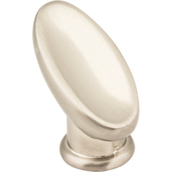 Elements, Capri, 1 1/16" Oval Knob, Satin Nickel