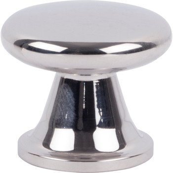 Atlas Homewares, Burbank, 1 1/8" Round Knob, Polished Stainless