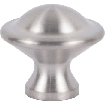 Atlas Homewares, Torrance, 1 1/8" Round Knob, Brushed Stainless