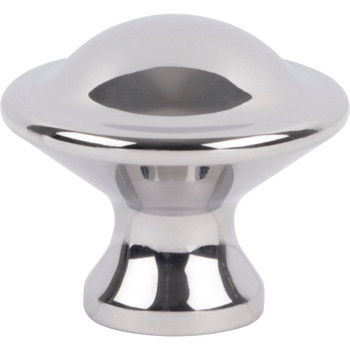 Atlas Homewares, Torrance, 1 1/8" Round Knob, Polished Stainless