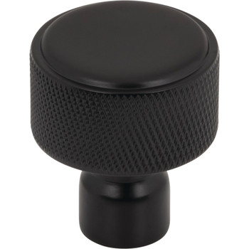 Top Knobs, Garrison, Garrison, 1 1/8" Round Knob, Flat Black