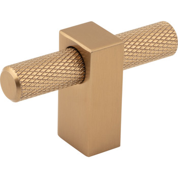 Jeffrey Alexander, Larkin 3, 2 3/8" Knurled Pull Knob, Satin Bronze