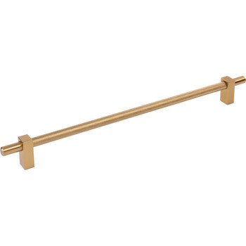 Jeffrey Alexander, Larkin 3, 12" (305mm) Bar Pull with Knurled Center, Satin Bronze