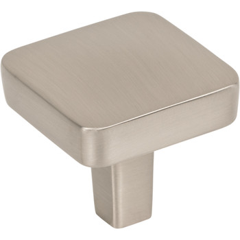 Jeffrey Alexander, Whitlock, 1 1/4" Square Knob, Satin Nickel