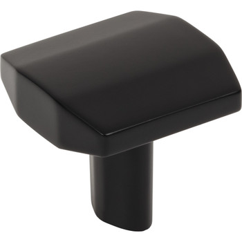 Elements, William, 1 1/4" Square Knob, Matte Black