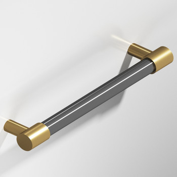 Colonial Bronze, 6" Straight Bar Pull, your choice of finish - shown in Satin Brass with Graphite