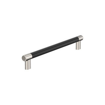 Amerock, Esquire, 12" (305mm) Bar Appliance Pull, Polished Nickel / Black Bronze