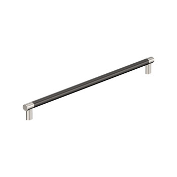 Amerock, Esquire, 24" Bar Appliance Pull, Polished Nickel / Gunmetal