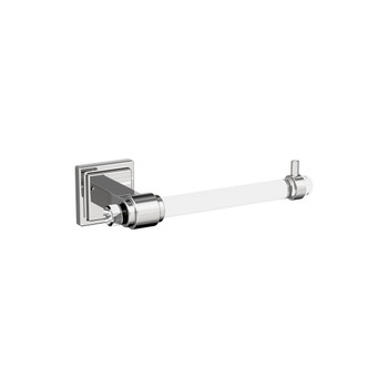 Amerock, Glacio, Single Post Tissue Holder, Clear with Polished Chrome