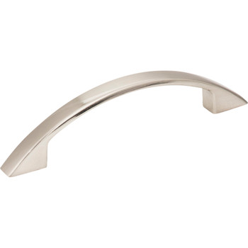 Elements, Somerset, 3 3/4" (96mm) Curved Pull, Satin Nickel