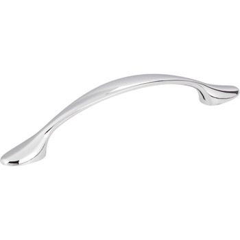 Elements, Somerset, 3 3/4" (96mm) Curved Foot Pull, Polished Chrome