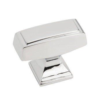 Amerock, Mulholland, 1 1/2" Rectangle Knob, Polished Chrome