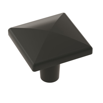 Amerock, Everyday Basics, Extensity, 1 1/2" Square Knob, Matte Black