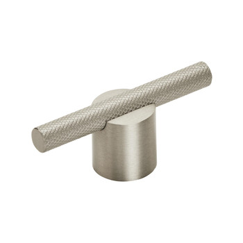 Amerock, Transcendent, 5/8" (16mm) Drill Center Pull Knob, Silver Champagne with Silver Champagne
