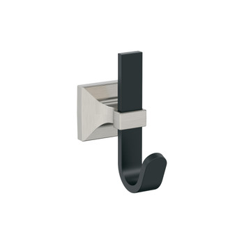 Amerock, Burbank, Decorative Wall Hook, Matte Black with Satin Nickel