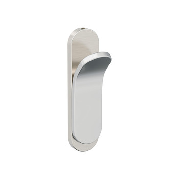 Amerock, Unison, Decorative Wall Hook, Satin Nickel with Polished Chrome