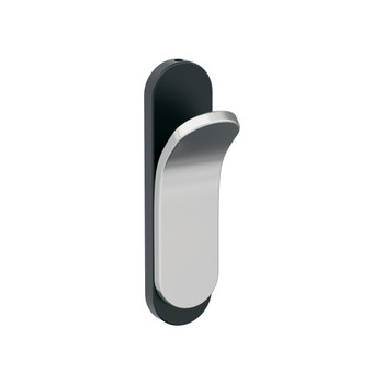 Amerock, Unison, Decorative Wall Hook, Matte Black with Polished Chrome