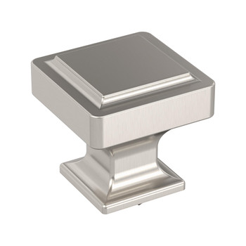 Amerock, Everyday Basics, Eleva, 1 3/16" (30mm) Square Knob, Satin Nickel