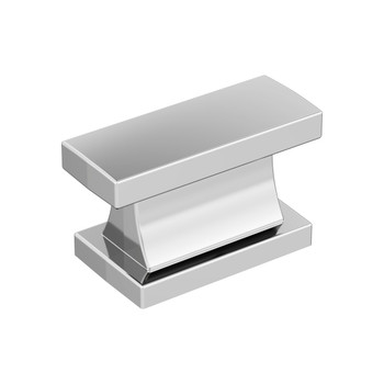 Amerock, Everyday Basics, Socle, 1 7/16" Rectangle Knob, Polished Chrome