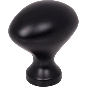 Elements, Merryville, 1 1/8" Oval Knob, Matte Black