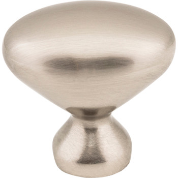 Elements, Merryville, 1 1/4" (32mm) Oval Knob, Satin Nickel - alt image