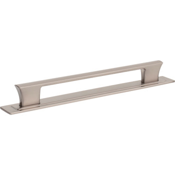 Atlas Homewares, Zander, 7 9/16" (192mm) Straight Pull with Backplate, Brushed Nickel - alt image