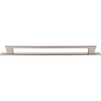 Atlas Homewares, Zander, 12" (305mm) Straight Pull with Backplate, Brushed Nickel