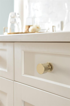 Amerock, Balata, 1" Round Knob, Golden Champagne - installed 1
