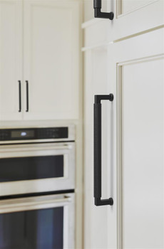 Amerock, Balata, 7 9/16" (192mm) Straight Pull, Matte Black - installed 1