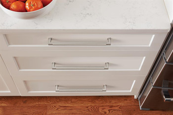 Amerock, Balata, 10 1/16" (256mm) Straight Pull, Satin Nickel - installed 1