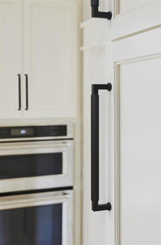 Amerock, Ballard, 8 13/16" (224mm) Straight Pull, Matte Black - installed 1