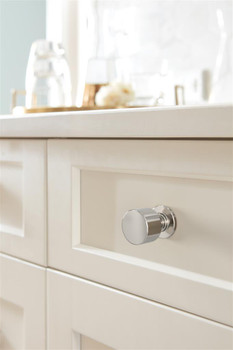 Amerock, Balon, 1" Round Knob, Polished Nickel - installed 1