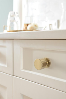 Amerock, Balon, 1 1/8" Round Knob, Golden Champagne - installed 1