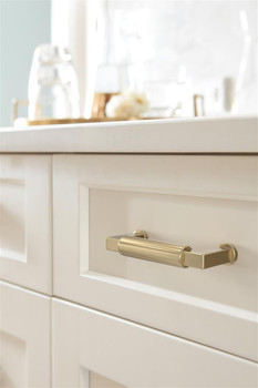 Amerock, Balon, 3" (76mm) Straight Pull, Golden Champagne - installed 1