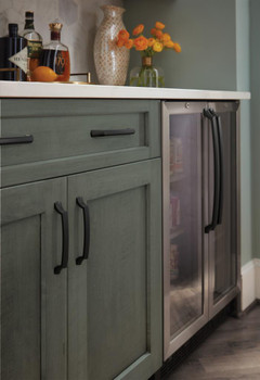 Amerock, Bellamy, 18" Curved Appliance Pull, Matte Black - installed 1