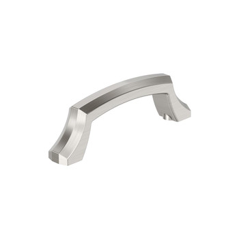 Amerock, Bellamy, 3" (76mm) Curved Pull, Satin Nickel