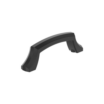 Amerock, Bellamy, 3" (76mm) Curved Pull, Matte Black