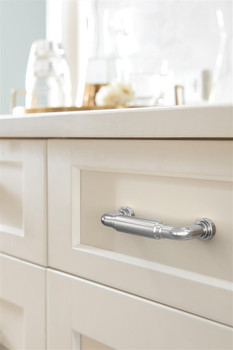 Amerock, Coble, 3" (76mm) Straight Pull, Polished Chrome - installed 1