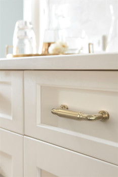Amerock, Coble, 3" (76mm) Straight Pull, Golden Champagne - installed 1
