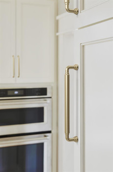 Amerock, Coble, 7 9/16" (192mm) Straight Pull, Golden Champagne - installed 1